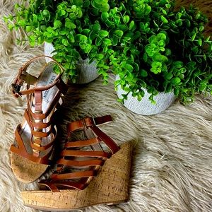 Steve Madden Cognac Wedges!! Size 7